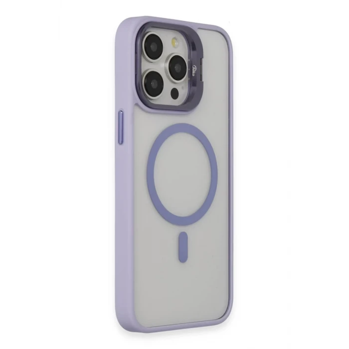 Joko Apple iPhone 15 Pro Kılıf Roblox Lens Magsafe Standlı Kapak - Lila