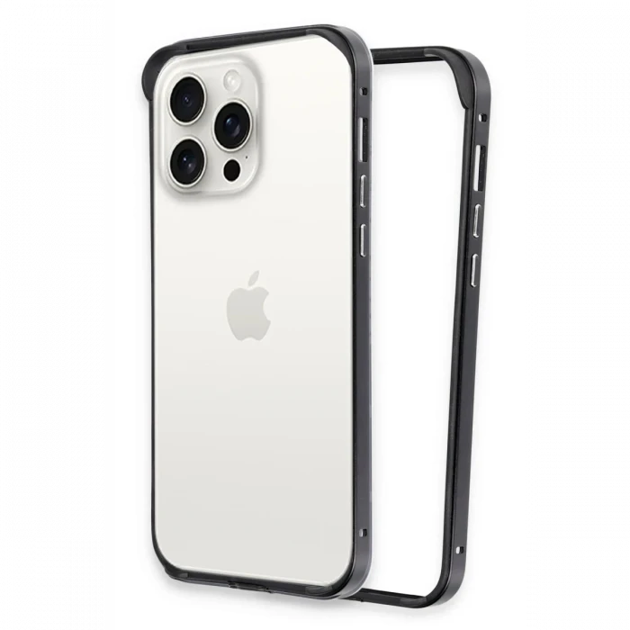 Joko Apple iPhone 15 Pro Max Land Bumper Koruma Kapak - Siyah