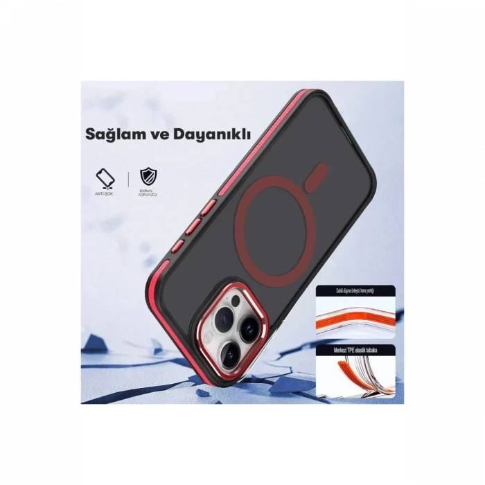 Joko Apple iPhone 15 Pro Max Winner Magsafe Kapak - Siyah