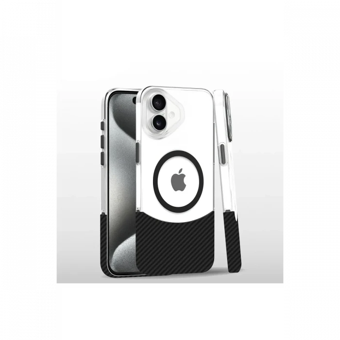 Joko Apple iPhone 16 Plus Carbon Puzzle Magsafe Kapak - Siyah-2