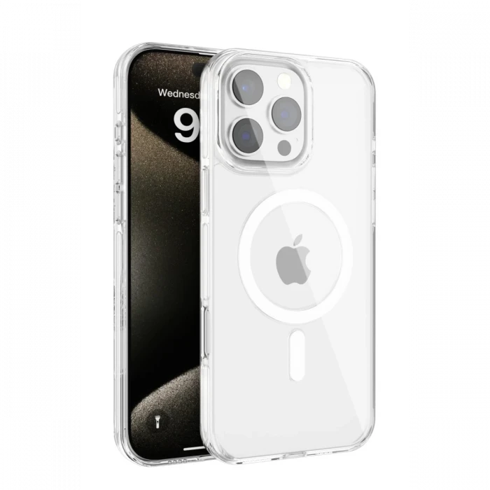Joko Apple iPhone 16 Pro Max Gleam PC Sert Magsafe Kılıf - Şeffaf