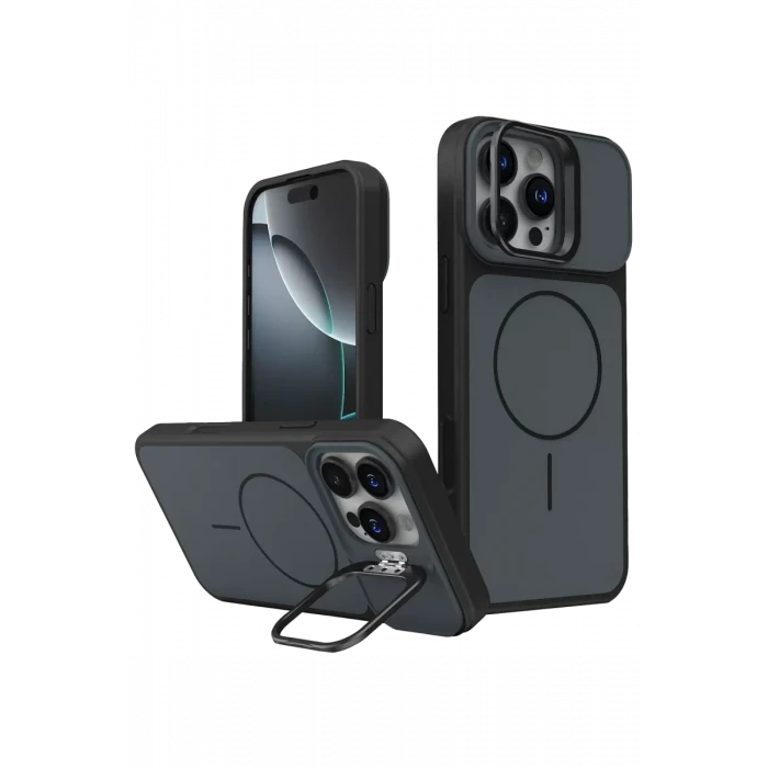 Joko Apple iPhone 16 Pro Max Pale Magsafe Standlı Kapak - Siyah