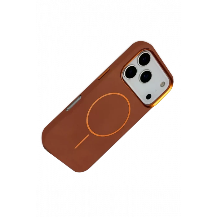 Joko Apple iPhone 17 Pro Max Luno Deri Magsafe Kapak - Kahverengi