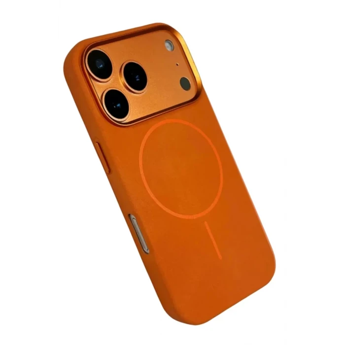 Joko Apple iPhone 17 Pro Max Luno Deri Magsafe Kapak - Turuncu