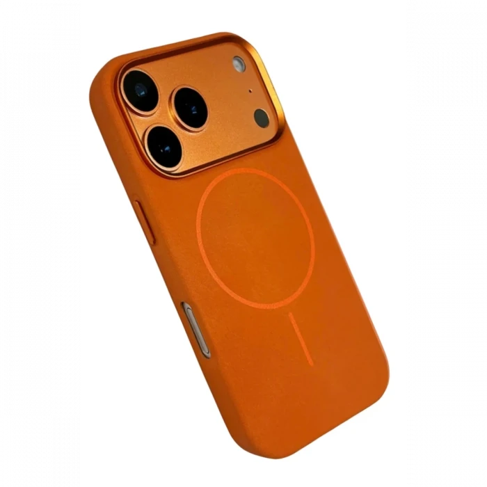 Joko Apple iPhone 17 Pro Max Luno Deri Magsafe Kapak - Turuncu