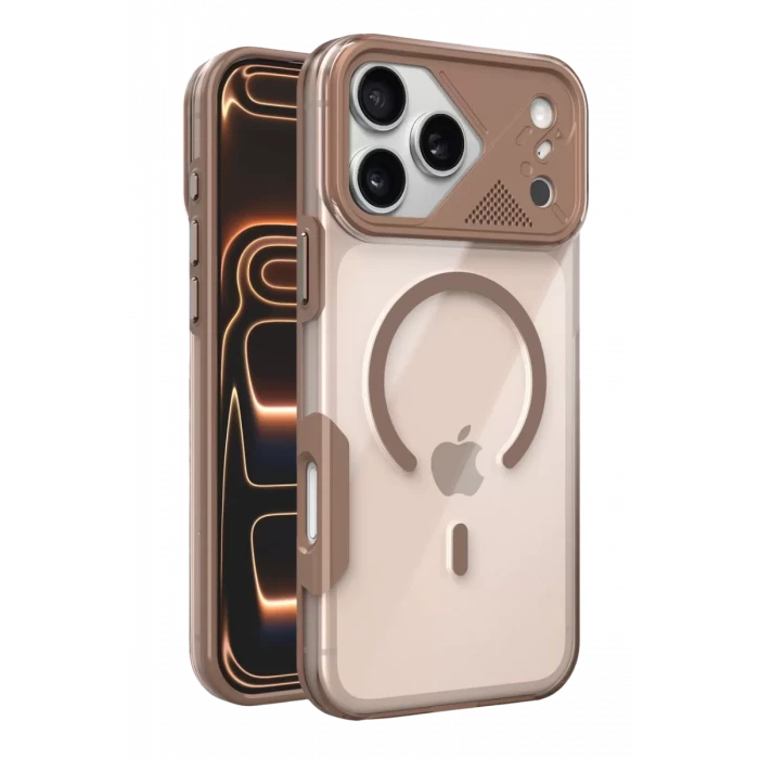 Joko Apple iPhone 17 Pro Max Zinko Magsafe Kapak - Çöl Titanyum