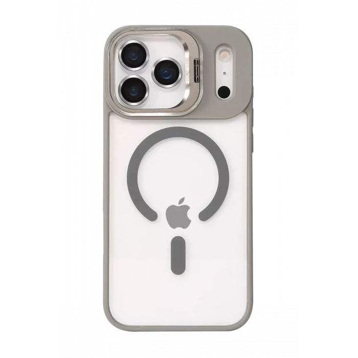 Joko Apple iPhone 17 Pro Remim Lensli Magsafe Standlı Kapak - Titan Gri