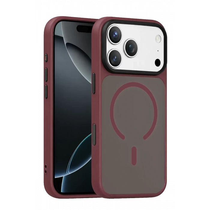 Joko Apple iPhone 18 Pro Megane Magsafe Kapak - Bordo