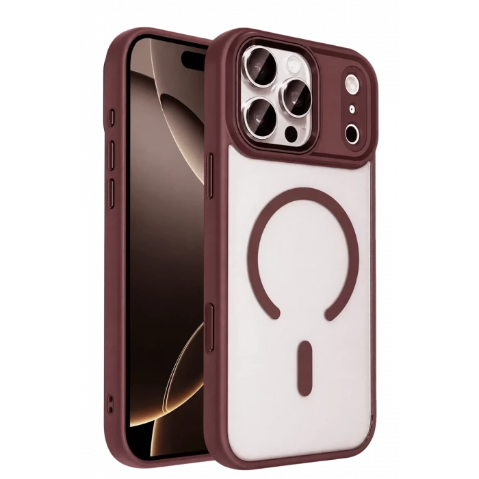 Joko Apple iPhone 18 Pro Terea Magsafe Kapak - Bordo