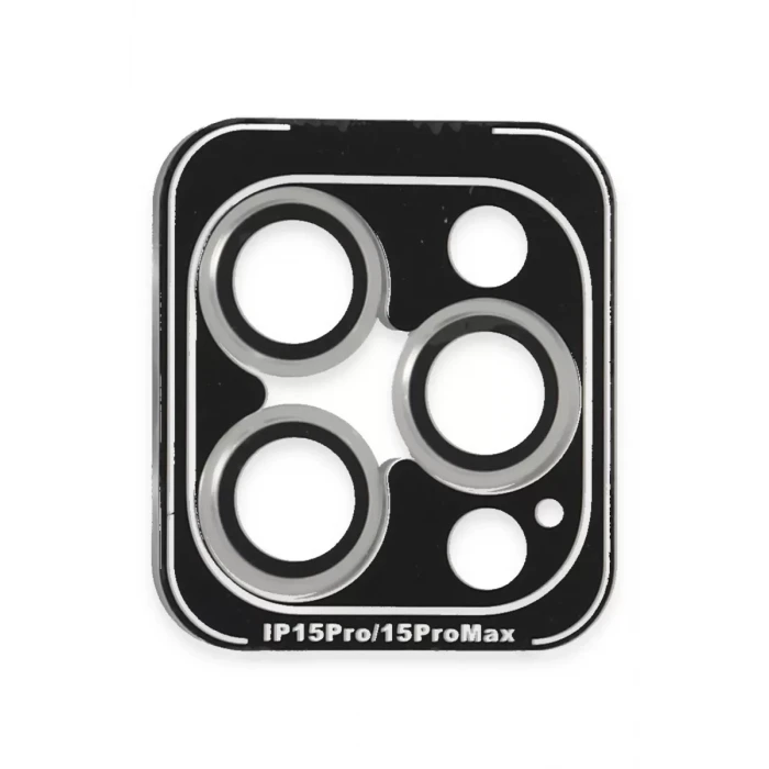 Joko Apple iPhone 15 Pro Max PVD Metal Kamera Lens - Gümüş