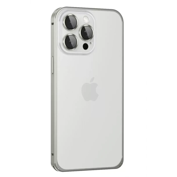 Joko Apple iPhone 15 Pro Metal Bumper Mat Kapak - Gri