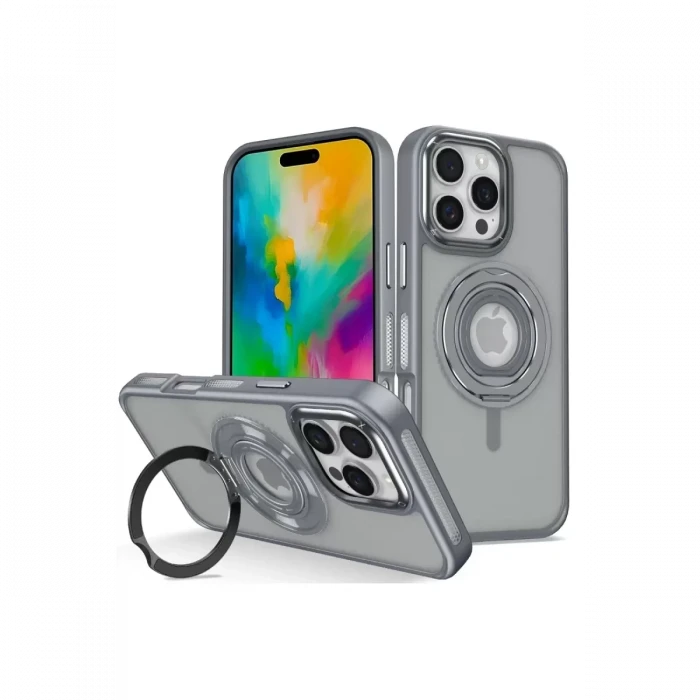 Joko Apple iPhone 16 Pro Banza Magsafe Standlı Kapak - Titan Gri