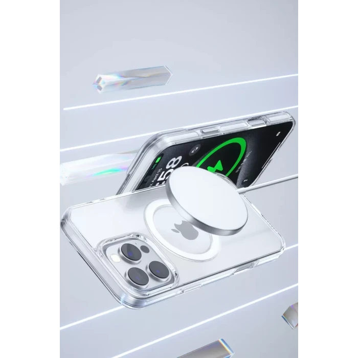 Joko Apple iPhone 16 Pro Gleam PC Sert Magsafe Kılıf - Kahverengi