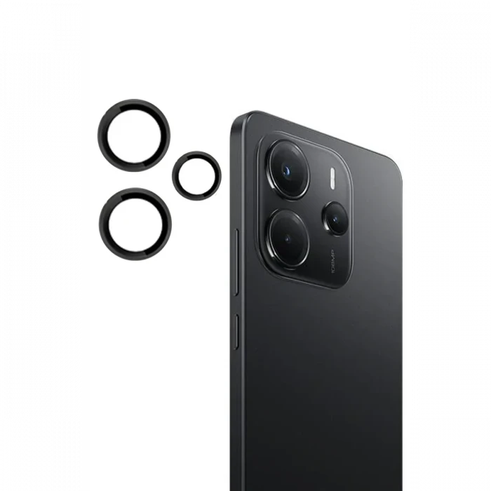 Joko Xiaomi Redmi Note 14 4G PVD Metal Kamera Lens - Siyah