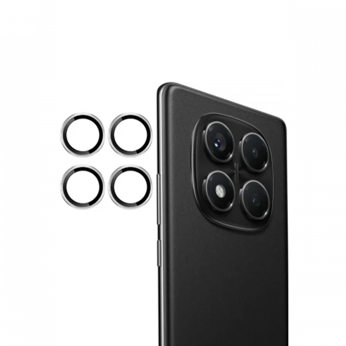 Joko Xiaomi Redmi Note 14 Pro 4G PVD Metal Kamera Lens - Gümüş