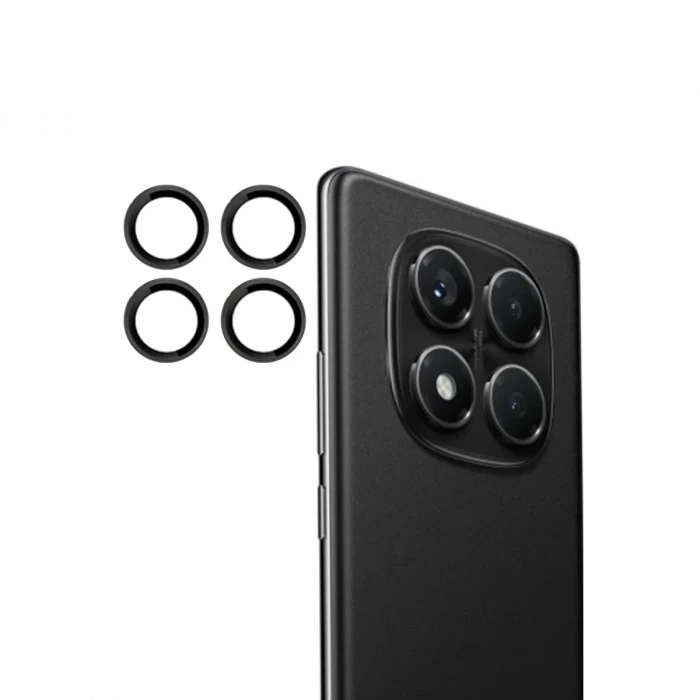 Joko Xiaomi Redmi Note 14 Pro 4G PVD Metal Kamera Lens - Siyah