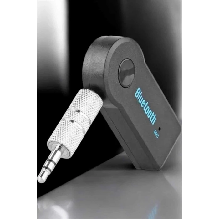 Kablosuz Bluetooth Aux Araç Kiti Siyah Hafıza Kartlı