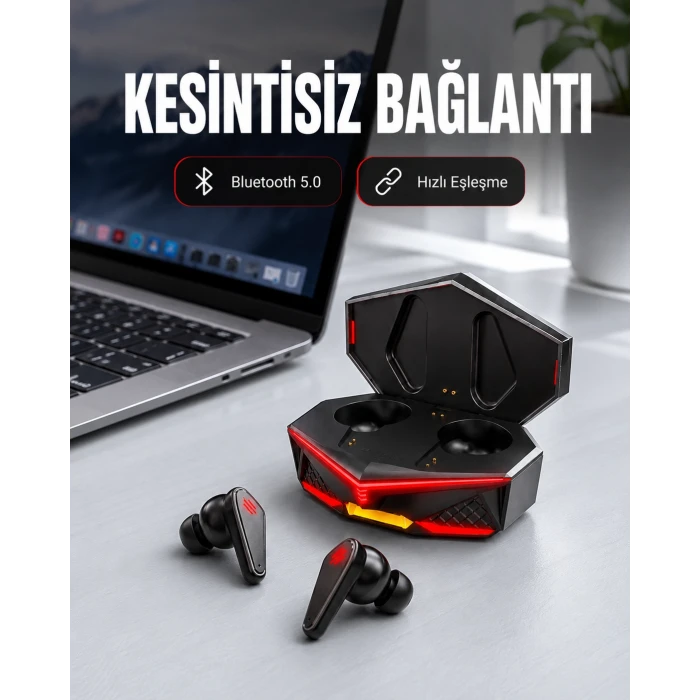 Kablosuz Bluetooth Gaming Kulaklık Led Işıklı Yeni Nesil
