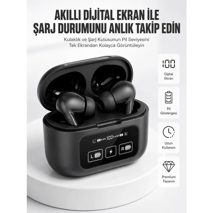 Kablosuz Bluetooth Kulaklık Pro Yeni Nesil Dokunmatik Kontrol