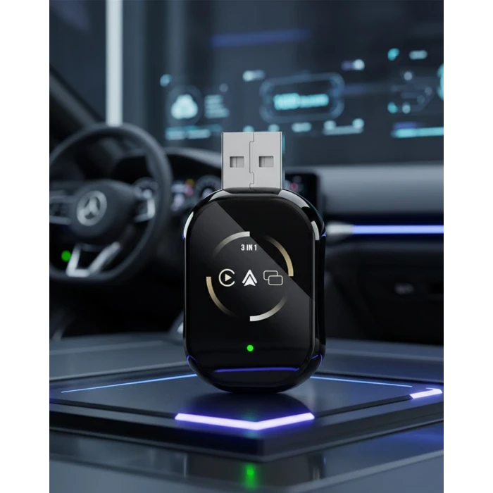 Kablosuz CarPlay ve Android Auto Adaptörü Tak Çalıştır Kullanım