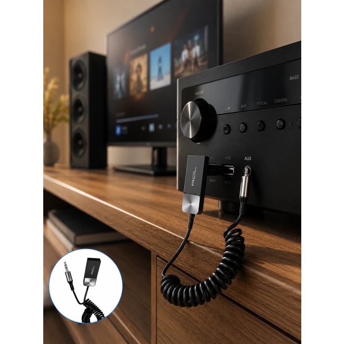 Kablosuz Müzik Aktarımı Sağlayan USB AUX Adaptörü