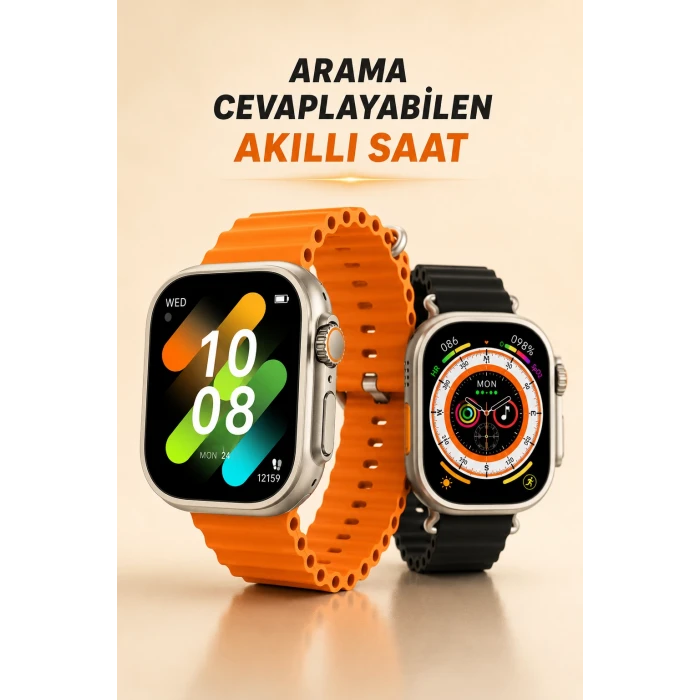 Kablosuz Şarjlı, Çağrı ve Müzik Kontrolü Sağlayan Akıllı Saat