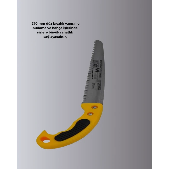 Kılıflı Budama Bahçe Testeresi 270 mm Düz Bıçaklı