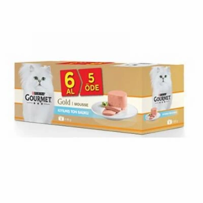 Kıyılmış Ton Balıklı Yetişkin Kedi Konservesi 6 Al 5 Öde