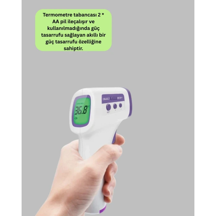 Kızılötesi Temassız Ateş Ölçer LCD Ekranlı Hassas Termometre