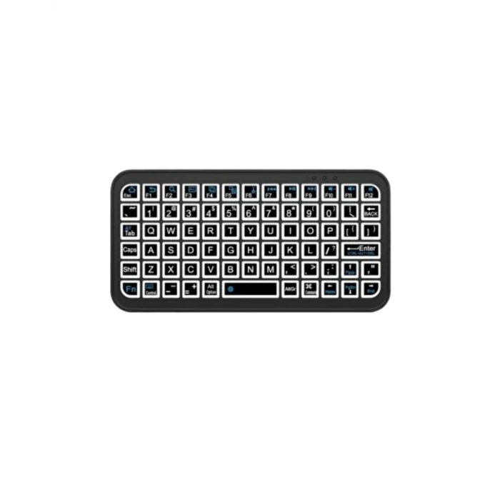 Kompakt Siyah RGB Işıklı Bluetooth Mini Klavye