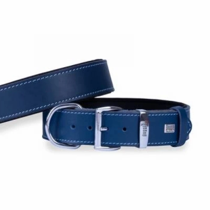 Konfor Deri Köpek Boyun Tasması Royalblue 4x52 60 Cm