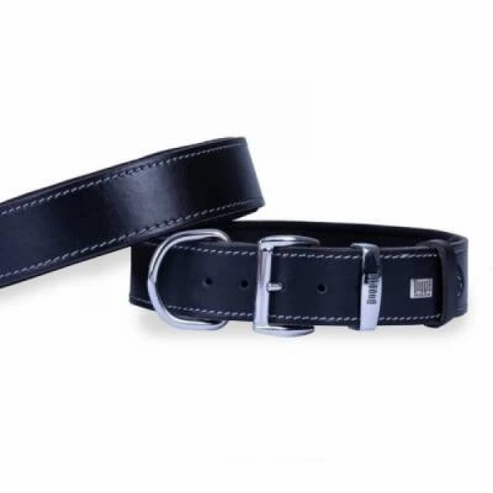 Konfor Deri Köpek Boyun Tasması Siyah 4x57 65 Cm