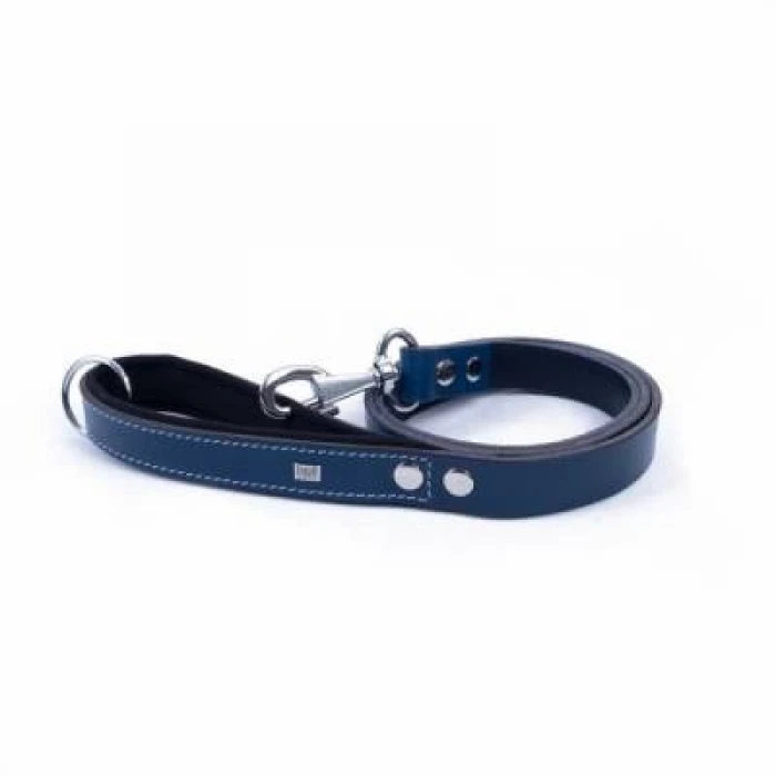 Konfor Klasik Deri Köpek Gezdirme Tasması Royalblue 3x100 Cm