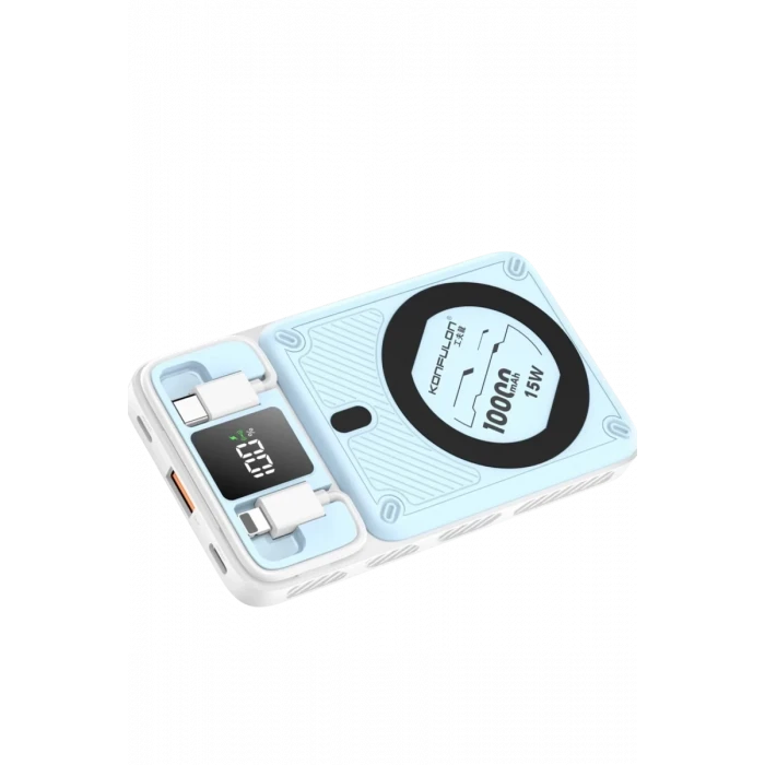 Konfulon M25W 10.000 mAh 20W PD Magsafe Powerbank - Mavi