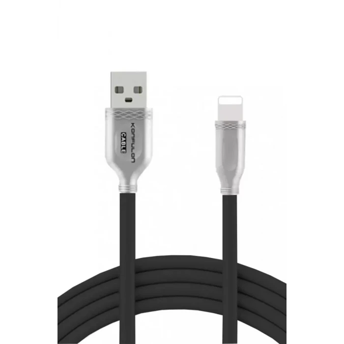 Konfulon S48 Lightning Kablo iphone Uyumlu 1M 3A - Siyah