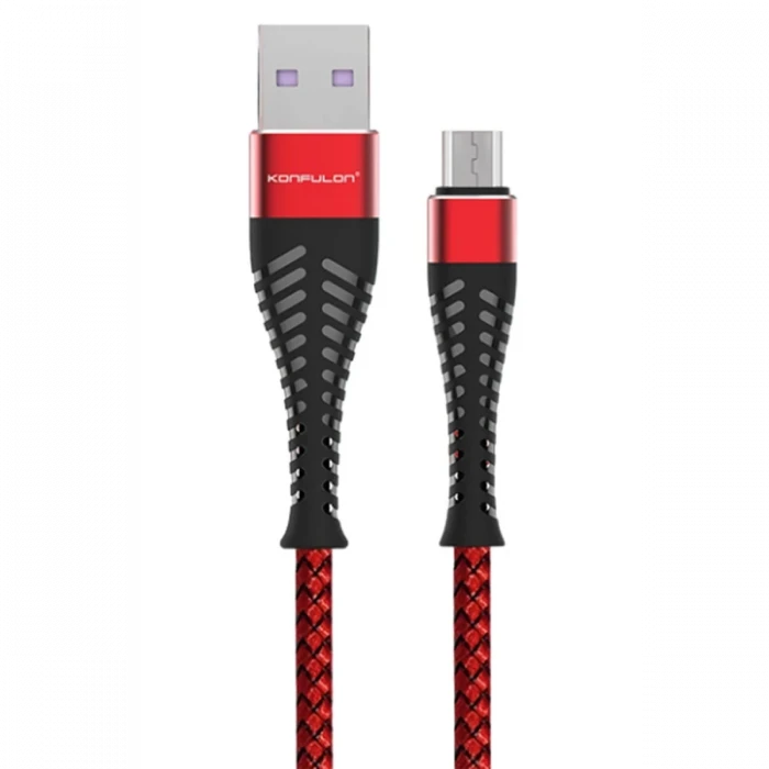 Konfulon S61 Micro USB Kablo 1.2M 2.1A - Kırmızı