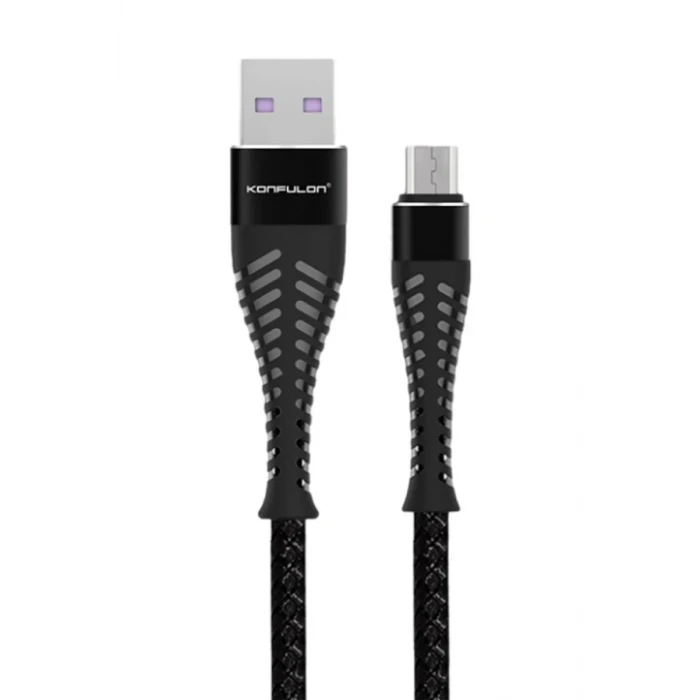 Konfulon S61 Micro USB Kablo 1.2M 2.1A - Siyah