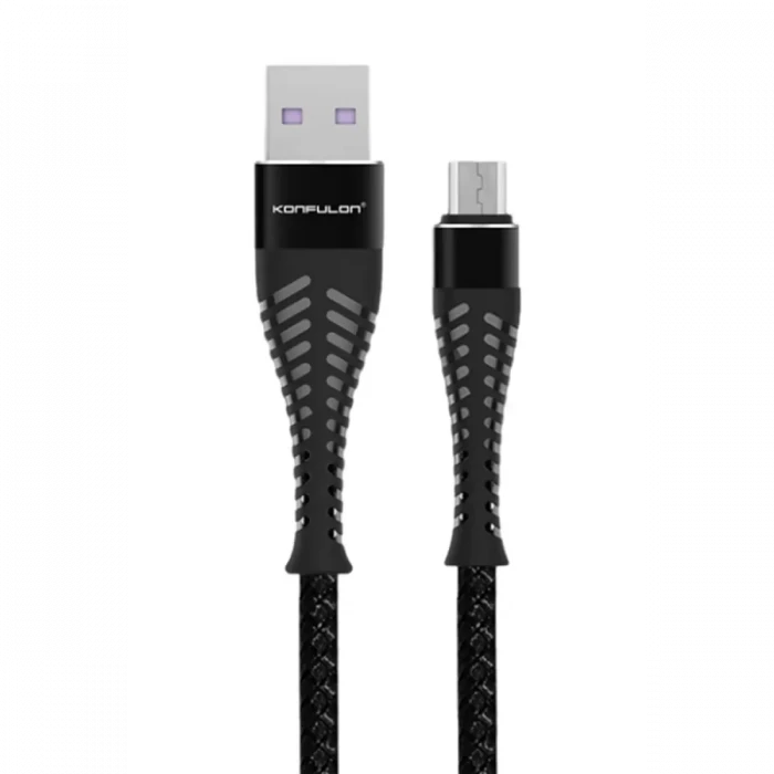Konfulon S61 Micro USB Kablo 1.2M 2.1A - Siyah