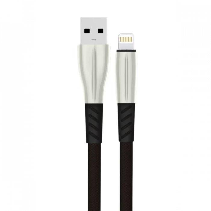 Konfulon S89 Metal Uçlu Lightning Kablo iphone Uyumlu 1M 2.4A - Siyah