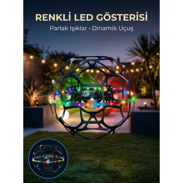 Koruyucu Kafesli Dron El Hareketiyle Kontrol Edilebilen Uçan