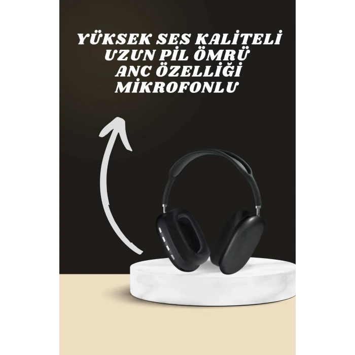 Kulak Üstü Kulaklık Pro9 ve Yeni Nesil Akıllı Saat Android ve İOS Uyumlu ANC Özelliği