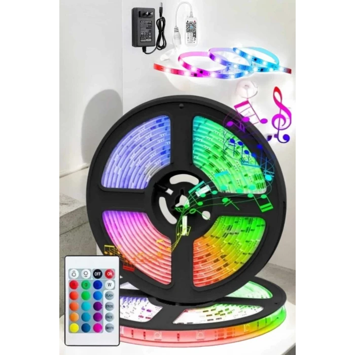 Led Işık 5 Metre Şerit Led RGB Işıklı