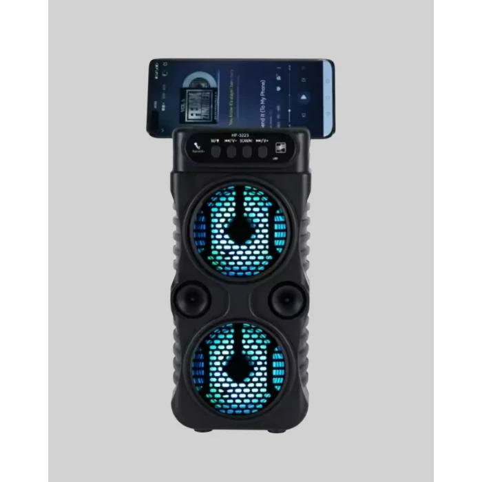 LED Işıklı Kablosuz Bluetooth Hoparlör Yüksek Ses Güçlü Bas Performansı Taşınabilir Şarjlı