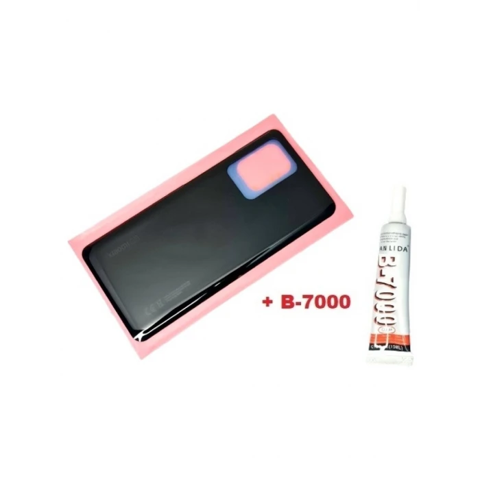 Mi 11T - Mi 11T Pro Arka Pil Kapağı Siyah (B7000 1