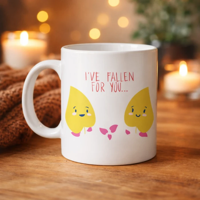 Model 29 – I’ve Fallen For You Yazılı Sevimli Aşk Temalı Porselen Kupa