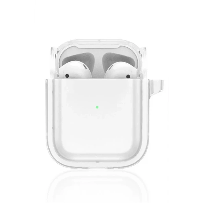 Movenchy Apple Airpods 4 (4.nesil) Shiny Şeffaf Kılıf - Beyaz