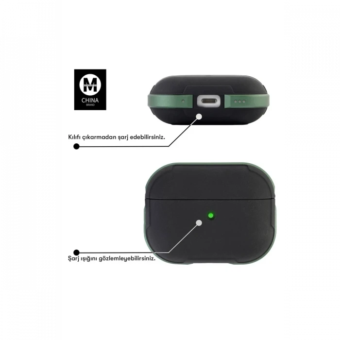 Movenchy Apple Airpods Pro 2 (2.nesil) MO-A8 Armor Kılıf - Rainbow