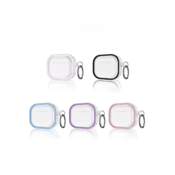 Movenchy Apple Airpods Pro 2 (2.nesil) Shiny Şeffaf Kılıf - Mor