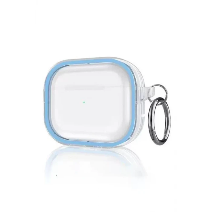 Movenchy Apple Airpods Pro 2 (2.nesil) Shiny Şeffaf Kılıf - Sierra Blue