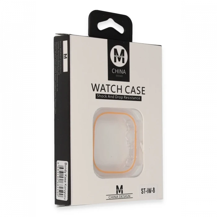 Movenchy Apple Watch 45mm Bondy Kasa Koruyucu - Turuncu
